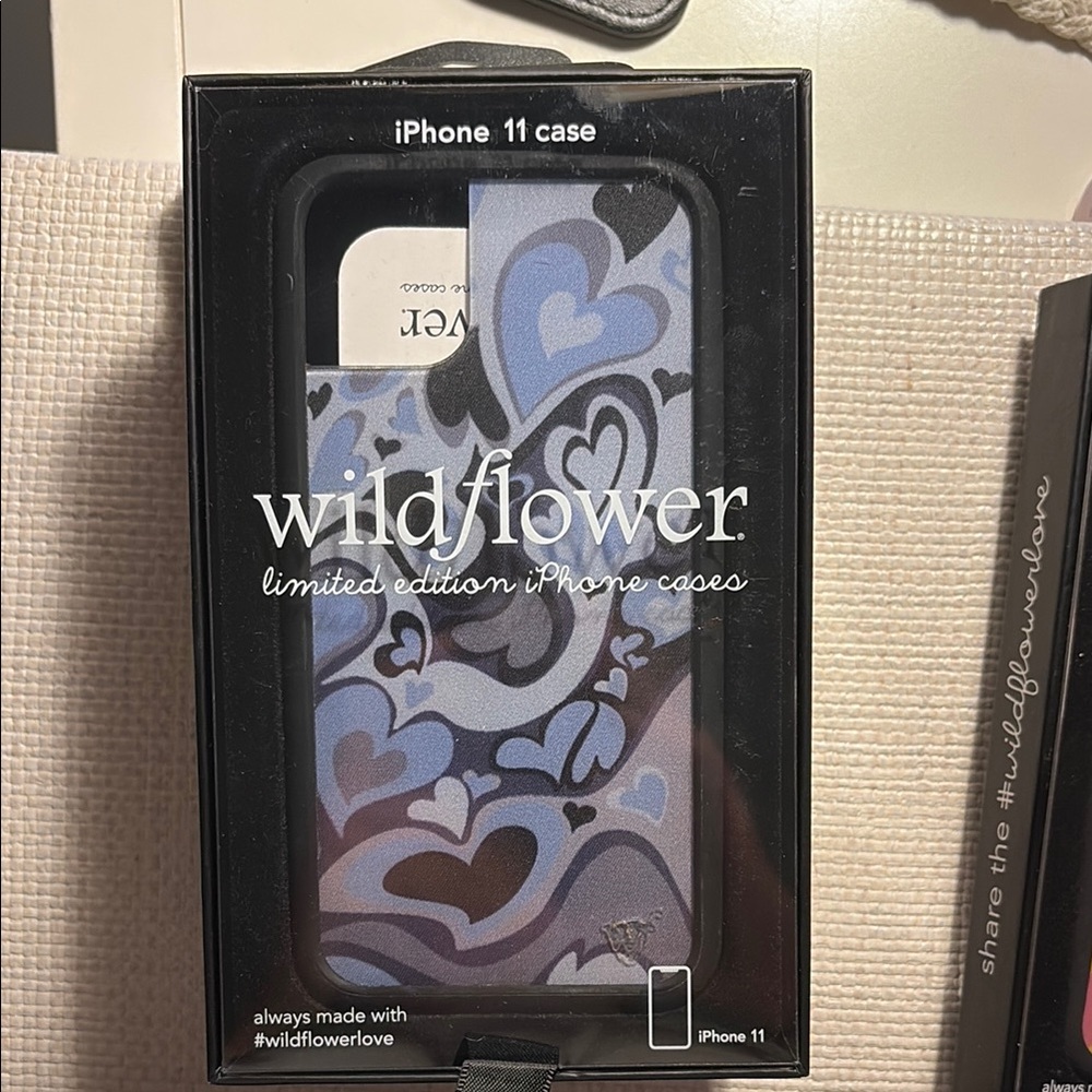 Wildflowers iPhone 11 Case - Blue Heart Design